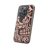 Gothic Abstract Skull Clear Phone Case