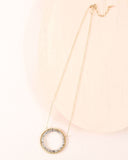 Labradorite Halo Necklace Layering Set