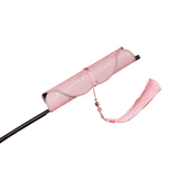 Huan Brocade Foldable Fan Pink
