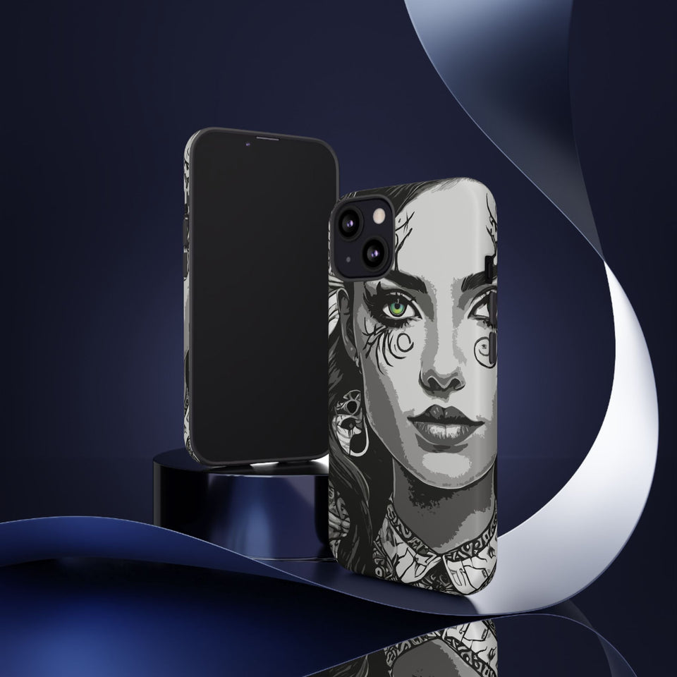 Green Eyed Devilish Beauty Tough Phone Case
