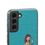 Sassy Pin-Up Stupid Boys Teal Flexi Phone Case