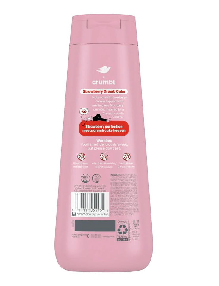 Dove Moisturizing Liquid Body Wash | Strawberry Crumb Cake | 20oz Wash