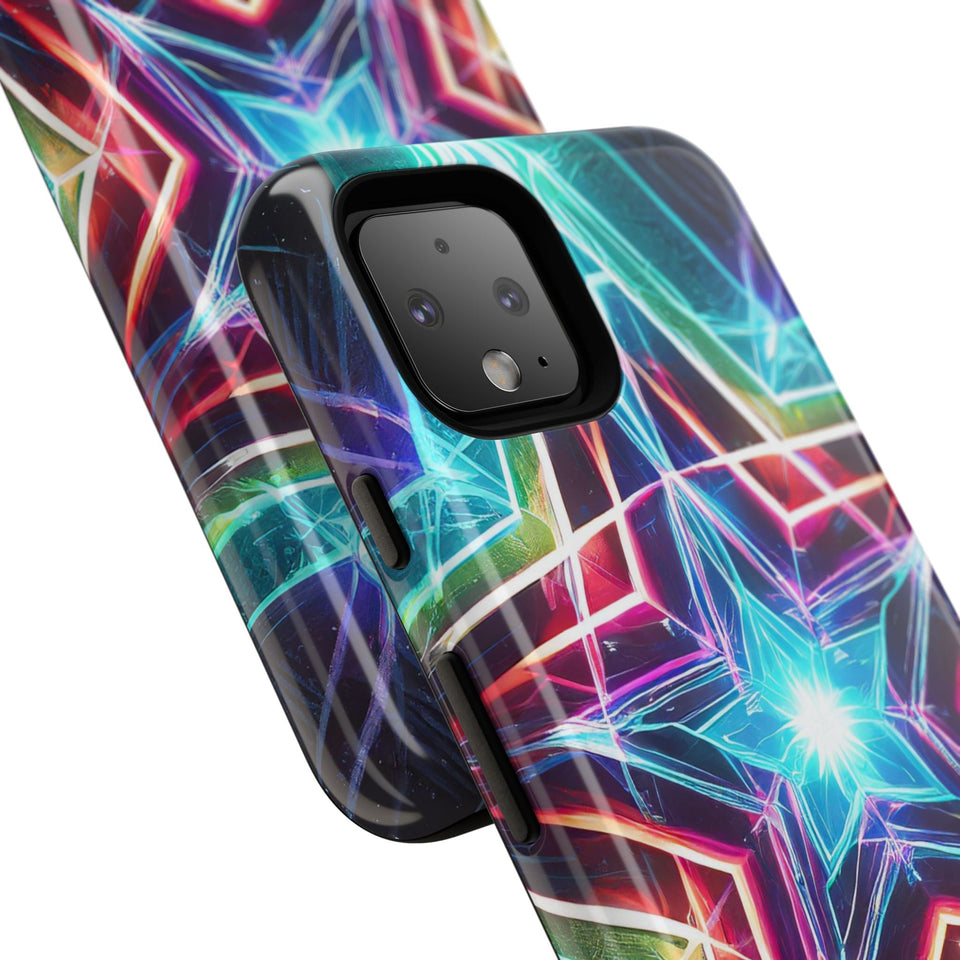 Neon Light Stars Tough Phone Case