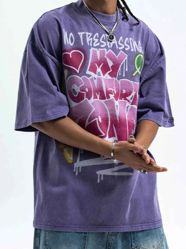 Stylish Men's Graphic Tee, Comfortable Half Sleeve T-Shirt for Men