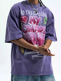 Stylish Men's Graphic Tee, Comfortable Half Sleeve T-Shirt for Men