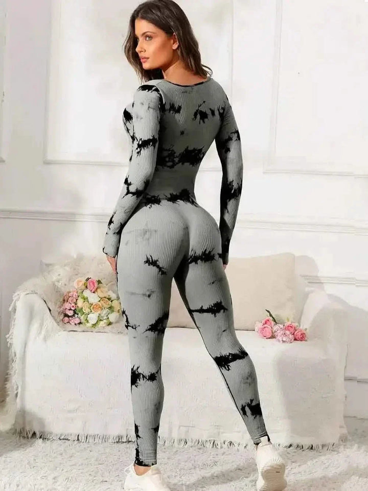 Scoop Neck Long Sleeve : Active Jumpsuit