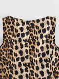 Leopard Print Sleeveless : Mini Dress