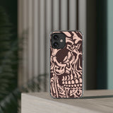 Gothic Abstract Skull Clear Phone Case