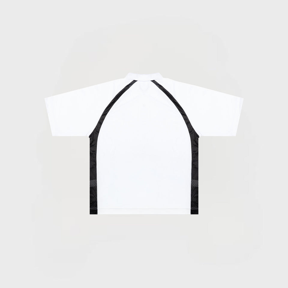 JERSEY POLO | WHITE/BLACK