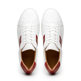61-101-RED OLYMPIAS Italian Calfskin and Crocodile Stripe, Red