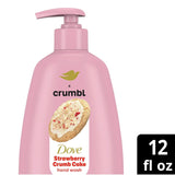 Dove X Crumbl Moisturizing Liquid Hand Wash Strawberry Crumb Cake | 2-pack, of 12 oz Hand Wash with Pump | Limited Edition (Strawberry Crumb Cake)