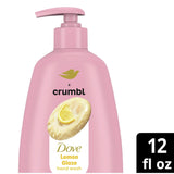 Dove X Crumbl Moisturizing Liquid Hand Wash Lemon Glaze | 2-pack, of 12 oz Hand Wash with Pump | Limited Edition (Lemon Glaze)