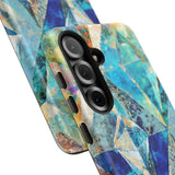 Diamond Blue Abstract Tough Phone Case