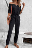 Perfee Off-Shoulder Jumpsuit : With Pockets