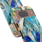 Diamond Blue Abstract Tough Phone Case