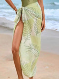 Cutout Sweetheart One-Piece Swimwear and Cover-Up Swim Set