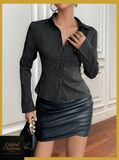 Striped Button Up Long Sleeve Shirt