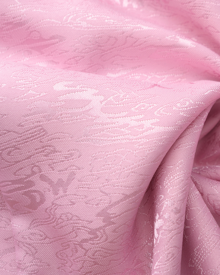 Huan Brocade Foldable Fan Black/Pink