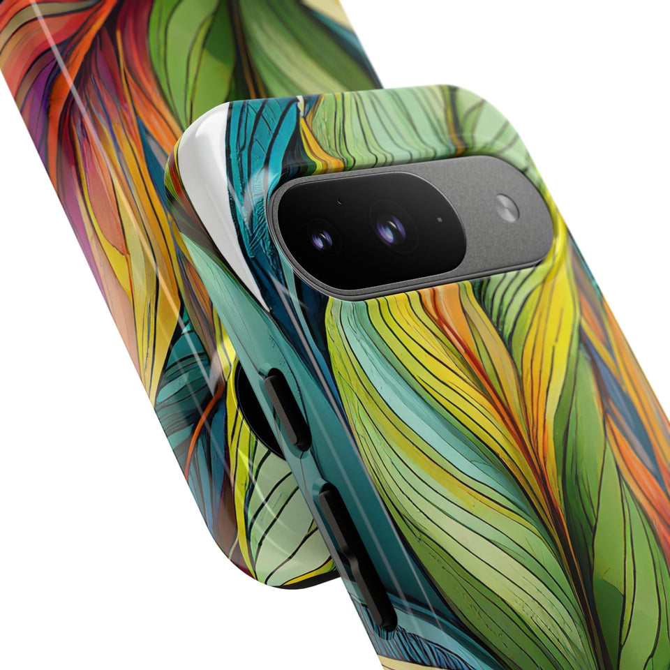 Vibrant Tropical Leaf Tough Phone Case