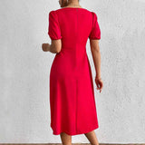 Women's European Split Fit : A-Line Dress