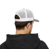Skull Middle Finger Snapback Trucker Cap