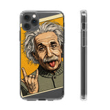 Edgy Einstein Clear Phone Cases