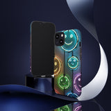 Colorful Neon Smiley Face Phone Case - Tough & Stylish Protection
