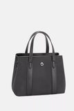 David Jones Canvas Handbag With Leather Trim Beige Taupe