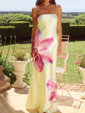 Stylish Printed : Tube Maxi Dress