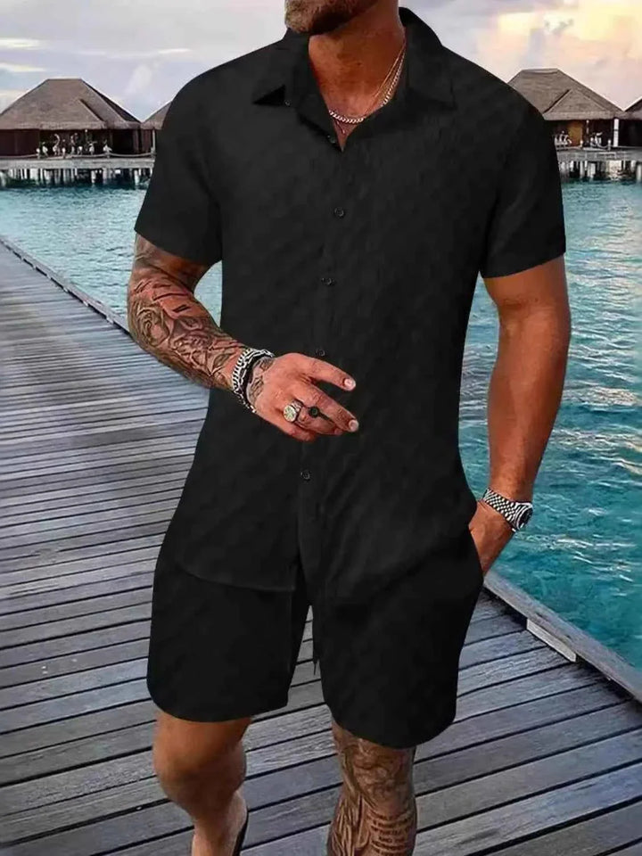 Comfortable Men's Graphic T-Shirt Set with Half Sleeve Tee for Men