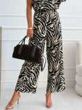 Animal Print : Wide Leg Jumpsuit