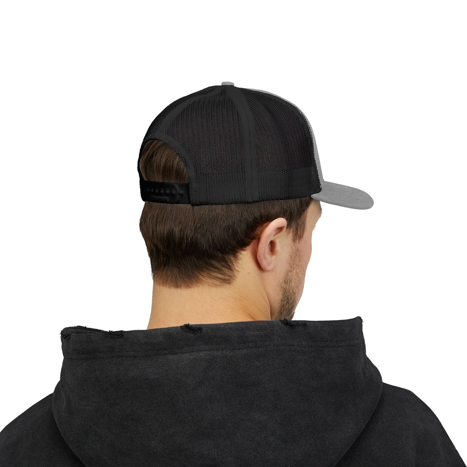 Skull Middle Finger Snapback Trucker Cap