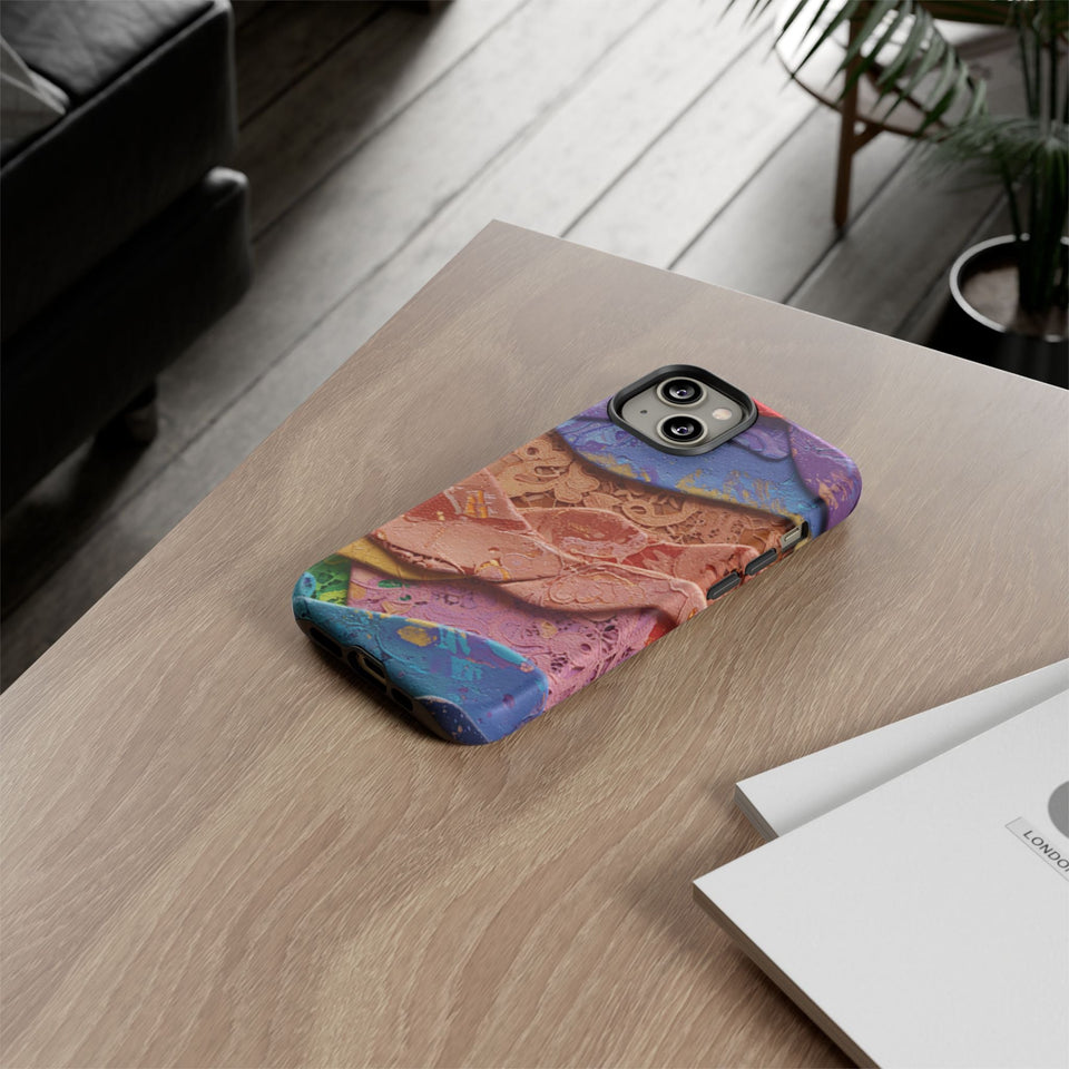 Abstract Painted Lace Tough Phone Case