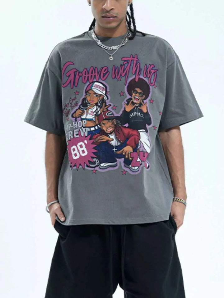 Cool Men's Graphic Tee, Comfy Half Sleeve Shirt for Men