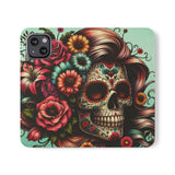 Sugar Skull Flip Wallet Phone Case