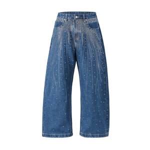 AZUL FLORAL RHINESTONE DENIM