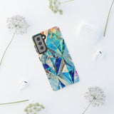 Diamond Blue Abstract Tough Phone Case