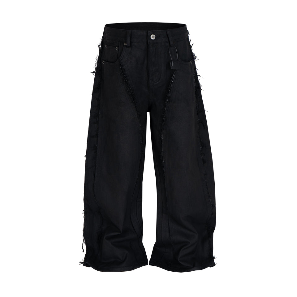 WIDEBOY WAXED FRAY DENIM