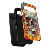Flaming Skull Tough Phone Case