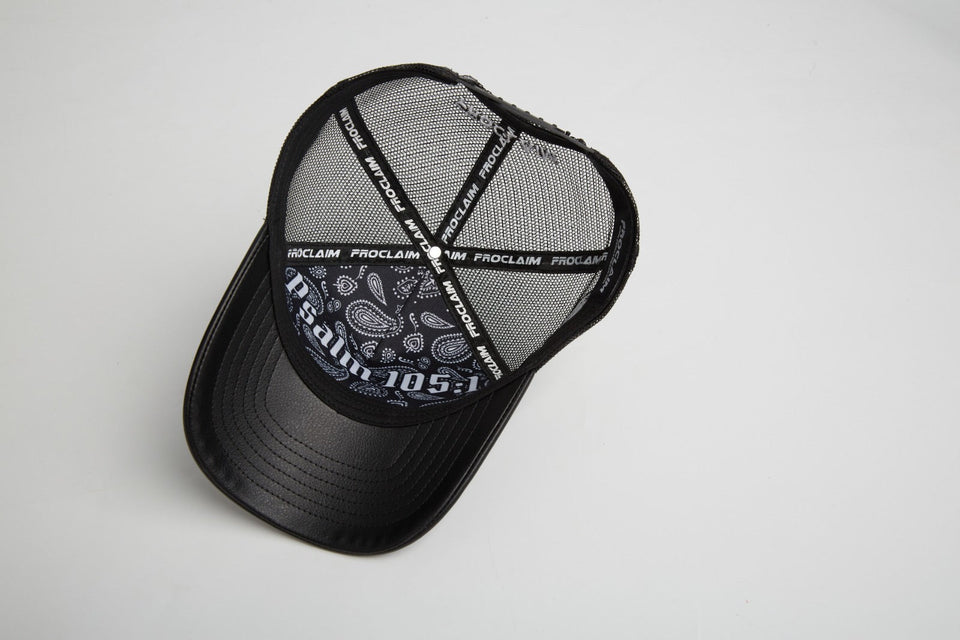 Pray Grind Repeat- Asphalt Leather / Signature Series Snap-Back