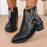 Western Embroidered : Ankle Boots