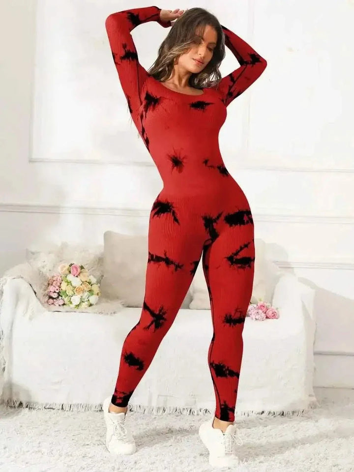 Scoop Neck Long Sleeve : Active Jumpsuit