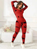 Scoop Neck Long Sleeve : Active Jumpsuit