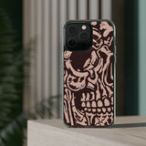 Gothic Abstract Skull Clear Phone Case