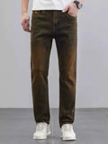 Men's Washed Straight Leg Fit Jeans