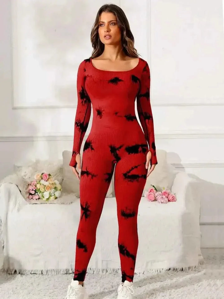 Scoop Neck Long Sleeve : Active Jumpsuit