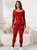 Scoop Neck Long Sleeve : Active Jumpsuit