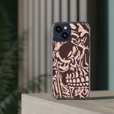 Gothic Abstract Skull Clear Phone Case