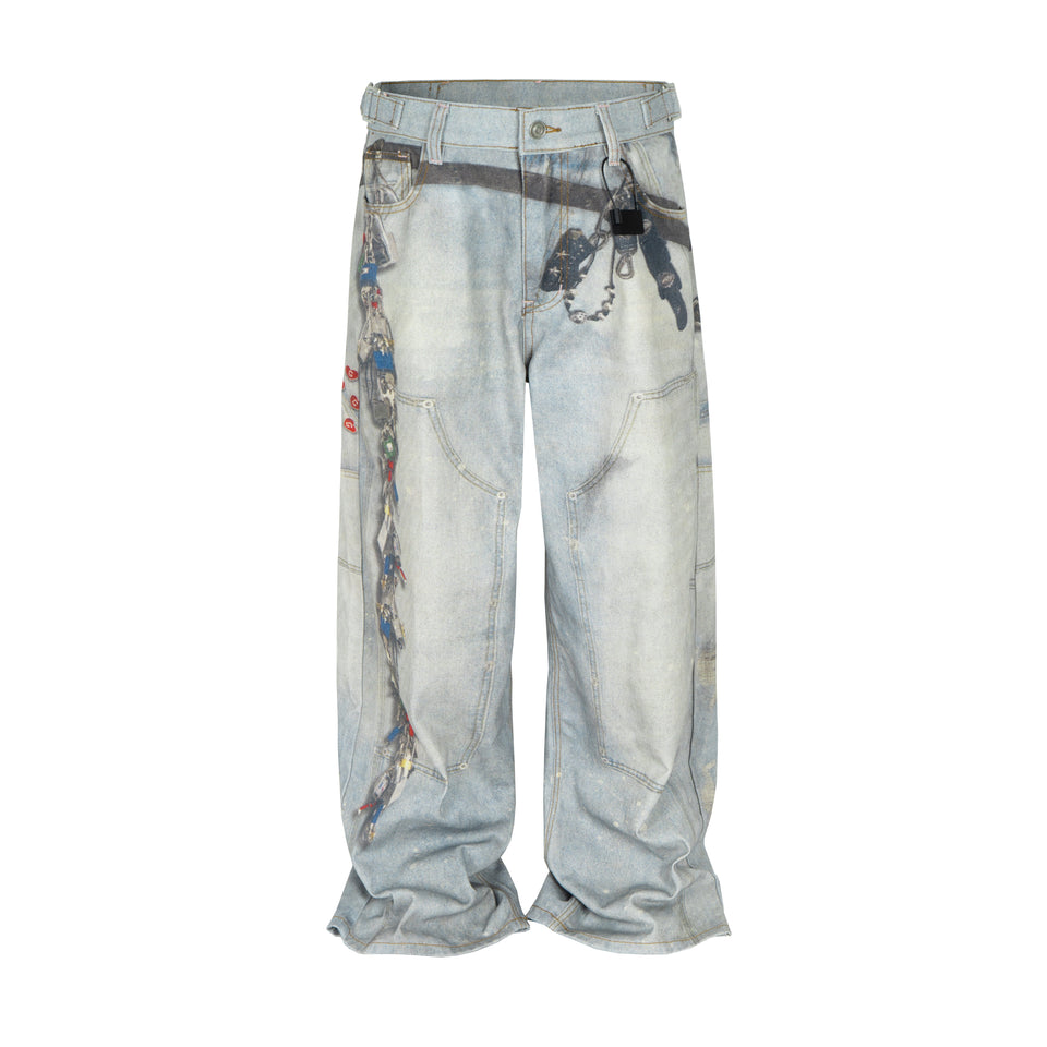 WIDEBOY PADLOCK DENIM