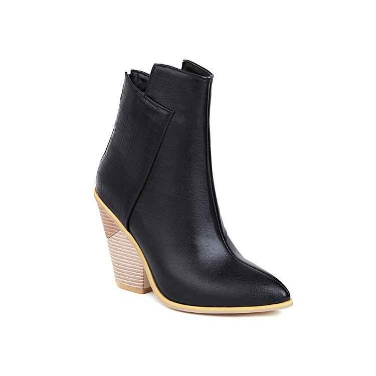 Coffee Rain Boots : With Snake Print High Heel